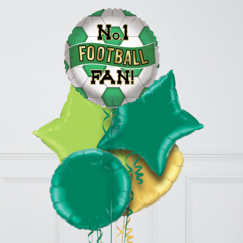 No1 Football Fan Inflated Foil Balloon Bunch