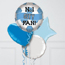 No1 Manchester City Football Fan Inflated Foil Balloon Bunch