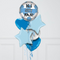 No1 Manchester City Football Fan Inflated Foil Balloon Bunch