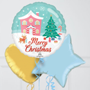 Nostalgic Christmas Wonderland Inflated Foil Balloon Bunch