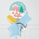 Nostalgic Christmas Wonderland Inflated Foil Balloon Bunch