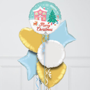 Nostalgic Christmas Wonderland Inflated Foil Balloon Bunch