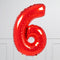 Number Red Large Shape Balloon
