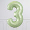 Number Olive Green Large Shape Balloon