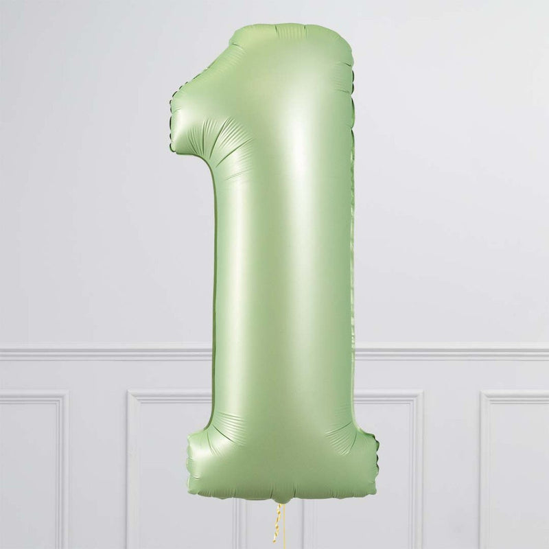 Number Olive Green Large Shape Balloon