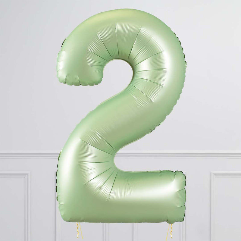 Number Olive Green Large Shape Balloon