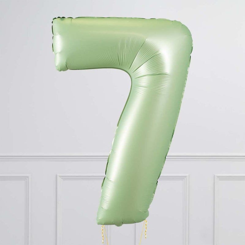 Number Olive Green Large Shape Balloon