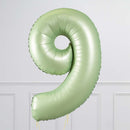 Number Olive Green Large Shape Balloon