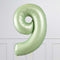 Number Olive Green Large Shape Balloon