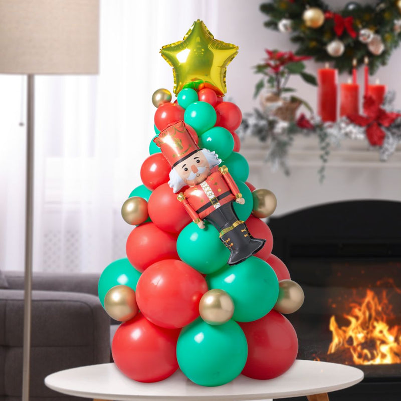 Nutcracker Classic Mini Christmas Tree Inflated Balloon Stack