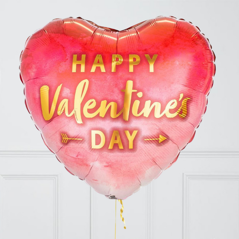 Ombre Arrow Valentine's Day Hearts Inflated Foil Balloon Bunch