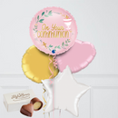 On Your Communion Pink Inflated Foil Balloon Bunch