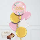On Your Communion Pink Inflated Foil Balloon Bunch