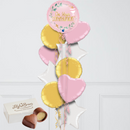 On Your Communion Pink Inflated Foil Balloon Bunch
