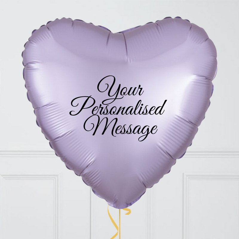 Pale Purple Heart Personalised Foil Balloon