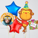 Party On Chimp Foil Inflated Balloon Bouquet