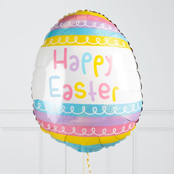 Pastel Easter Egg Inflated Foil Balloon Bunch