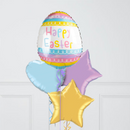 Pastel Easter Egg Inflated Foil Balloon Bunch