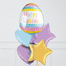 Pastel Easter Egg Inflated Foil Balloon Bunch