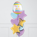 Pastel Easter Egg Inflated Foil Balloon Bunch