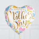 Pastel Rainbow Mother's Day Hearts Inflated Foil Balloon Bunch