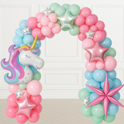 Pastel Unicorn Party Foils Ready-Made Balloon Arch