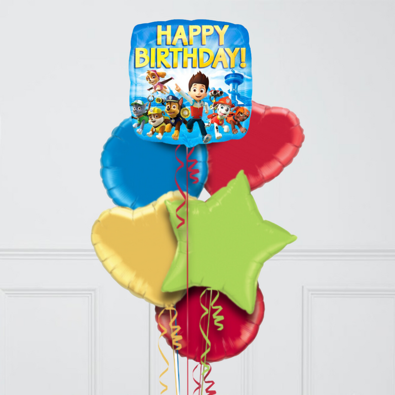 Paw Patrol Birthday Inflated Foil Balloon Bunch