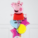 Peppa Pig Shape Inflated Foil Balloon Bunch