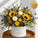 Personalised 21st Birthday Sunflower Hat Box