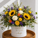 Personalised 30th Birthday Sunflower Hat Box