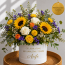 Personalised 60th Birthday Sunflower Flower Hat Box