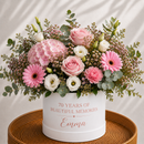 Personalised 70th Birthday Rose Flower Hat Box
