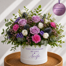 Personalised Anniversary Flowers Hat Box