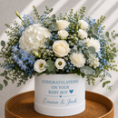 Personalised Baby Boy Flowers Hat Box