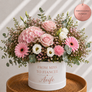 Personalised Blush Rose Engagement Hat Box