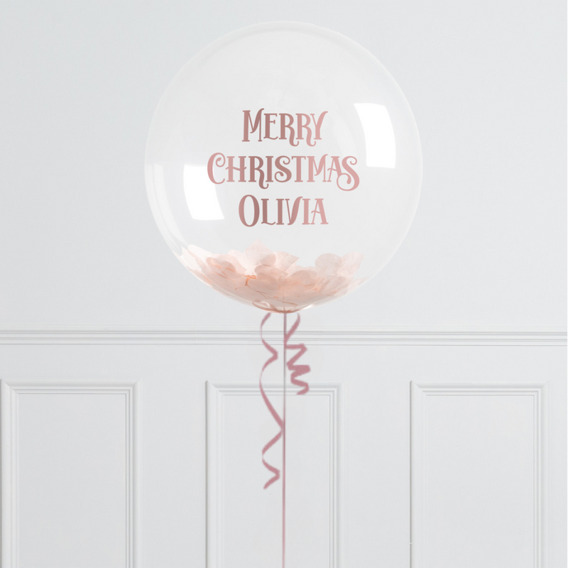 Personalised Christmas Candy Confetti Bubble Balloon