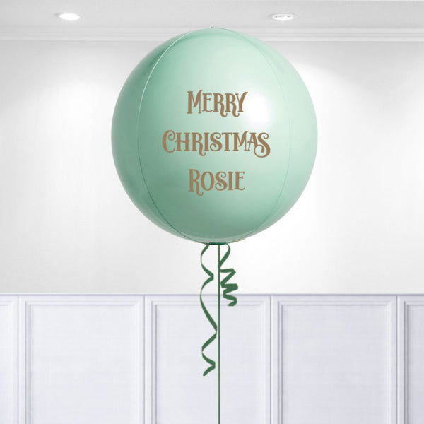 Personalised Christmas Candyland Inflated Party Orb Balloon