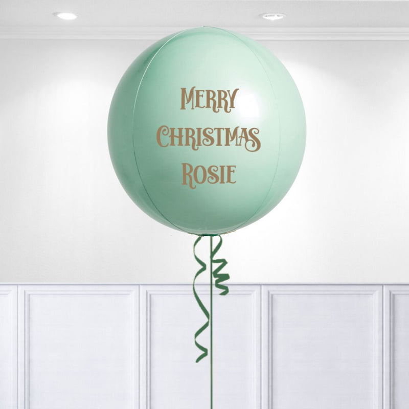 Personalised Christmas Candyland Inflated Orb Balloon
