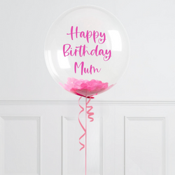 Personalised Flower Tail Confetti Bubble Balloon