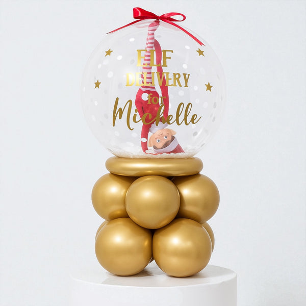 Personalised Gold Elf Personalised Table Stack