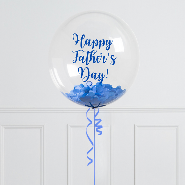 Personalised Happy Fathers Day Confetti Bubble Balloon