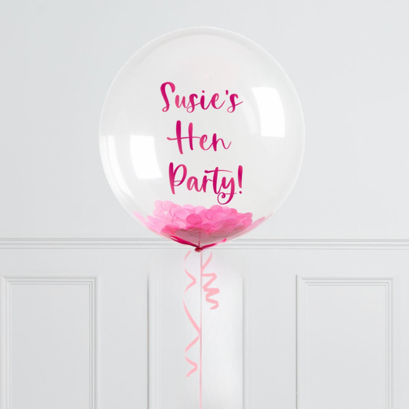 Personalised Hen Party Confetti Bubble Balloon