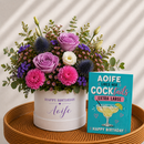 Personalised Lavender Rose Hat Box & Greeting Card