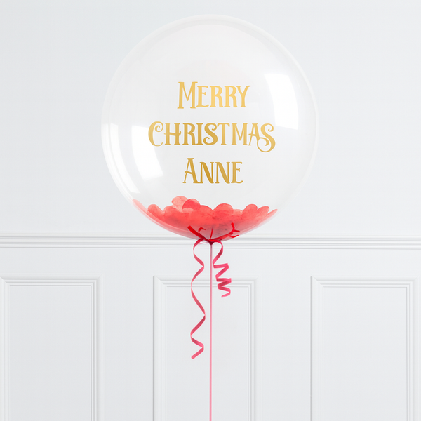 Personalised Christmas Confetti Bubble Balloon