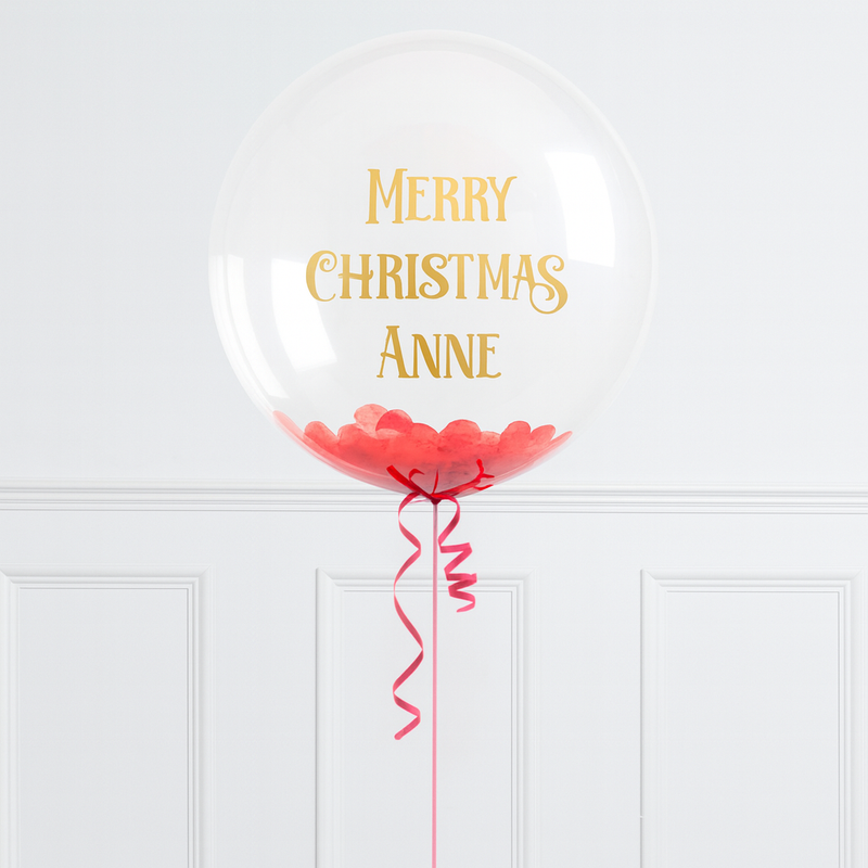 Personalised Christmas Confetti Bubble Balloon