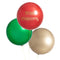 Personalised Merry Christmas Inflated Orb Balloon Trio