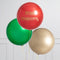 Personalised Merry Christmas Inflated Orb Balloon Trio