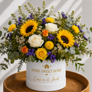 Personalised New Home Flowers Hat Box