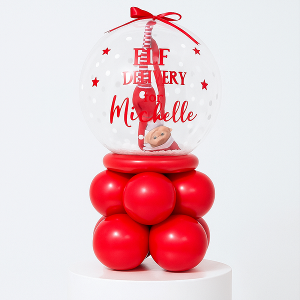 Personalised Red Elf Personalised Table Stack