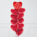Personalised Valentine’s Day Heart Balloon Bunch